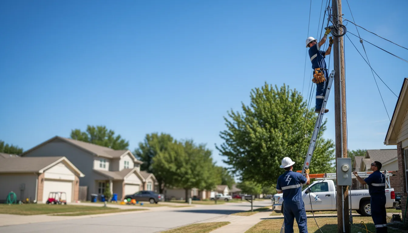 Residential electrician providing installation services in Elsah, IL